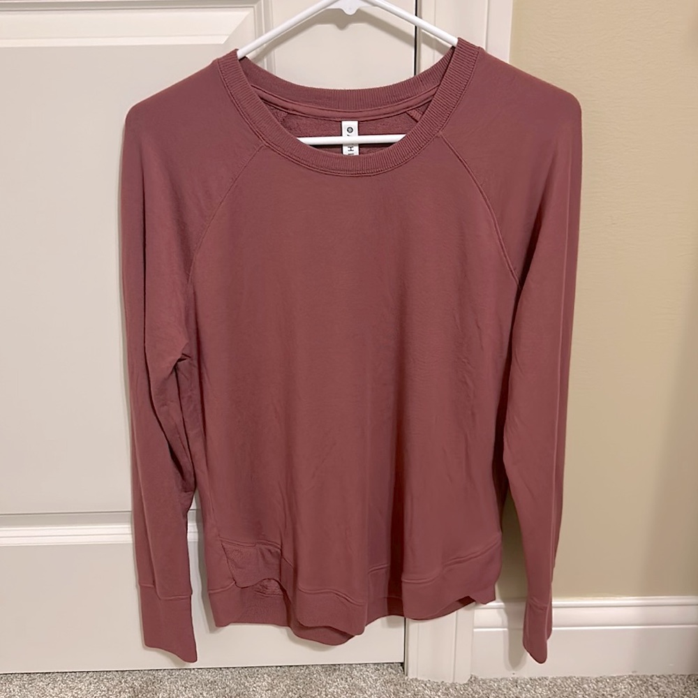 Pink lounge top by Athleta, size medium.